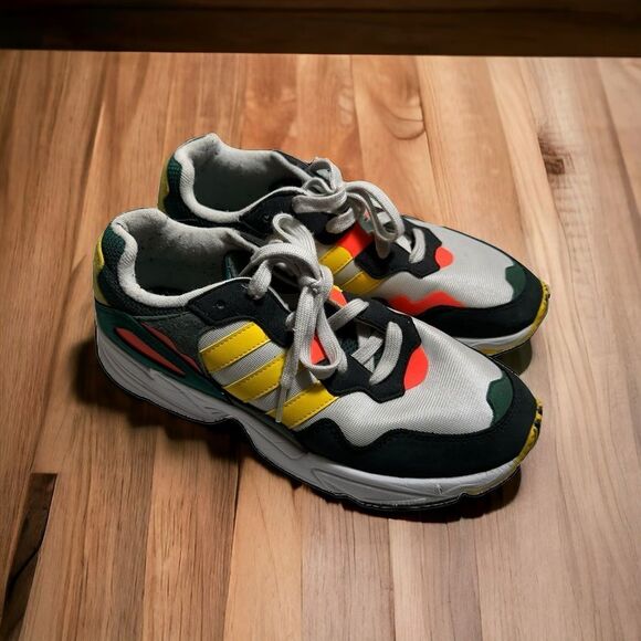 ADIDAS Yung-96 Grey One Bold Gold DB2605 Men's Shoes Sneakers Size 8 - Picture 12 of 13